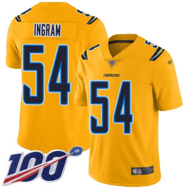 Los Angeles Chargers NFL Football Melvin Ingram Gold Jersey Men Limited #54 100th Season Inverted Legend->los angeles chargers->NFL Jersey